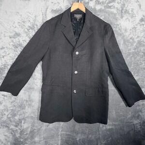 Tommy Bahama Mens Island Soft Sport Coat Blazer Size M Black Silk Linen